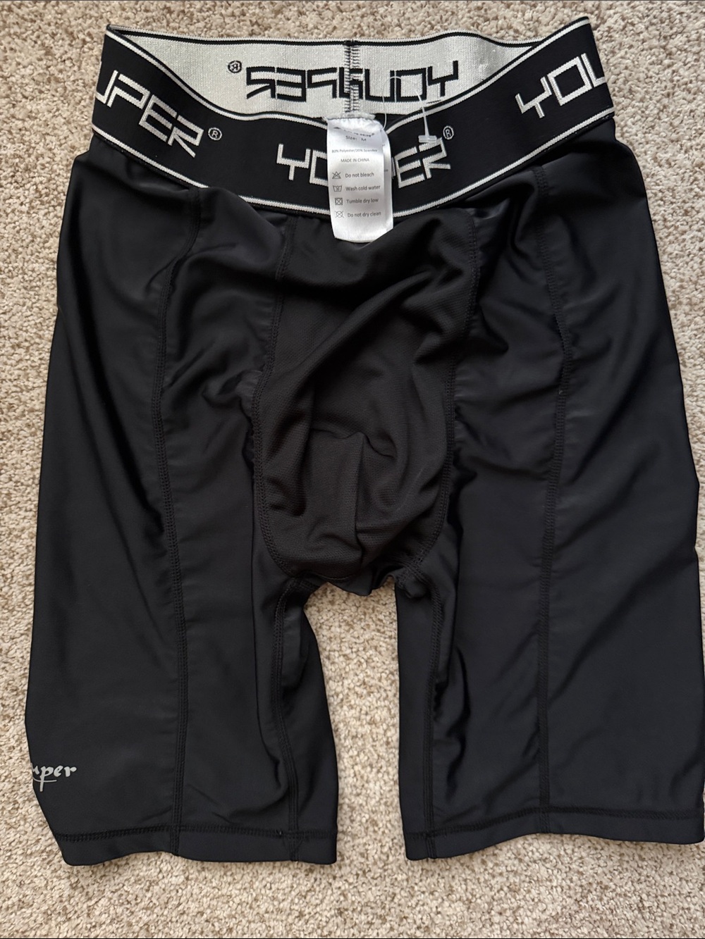 Men's Black Athletic Compression Shorts